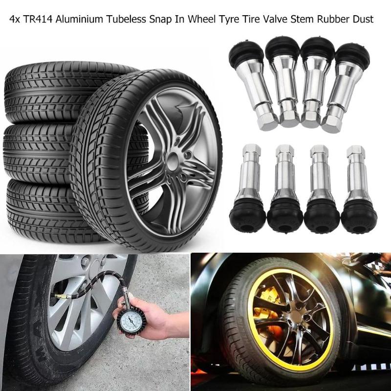 4Pcs/Set TR414 Chrome Aluminiu - Tubeless Valve Core ulasan dan harga