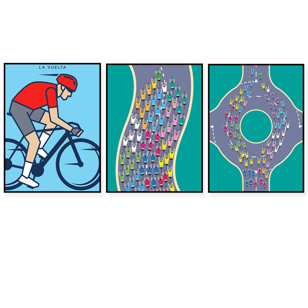 Mountain Bike Print Cycling Ra - Mountain Biking Races ulasan dan harga