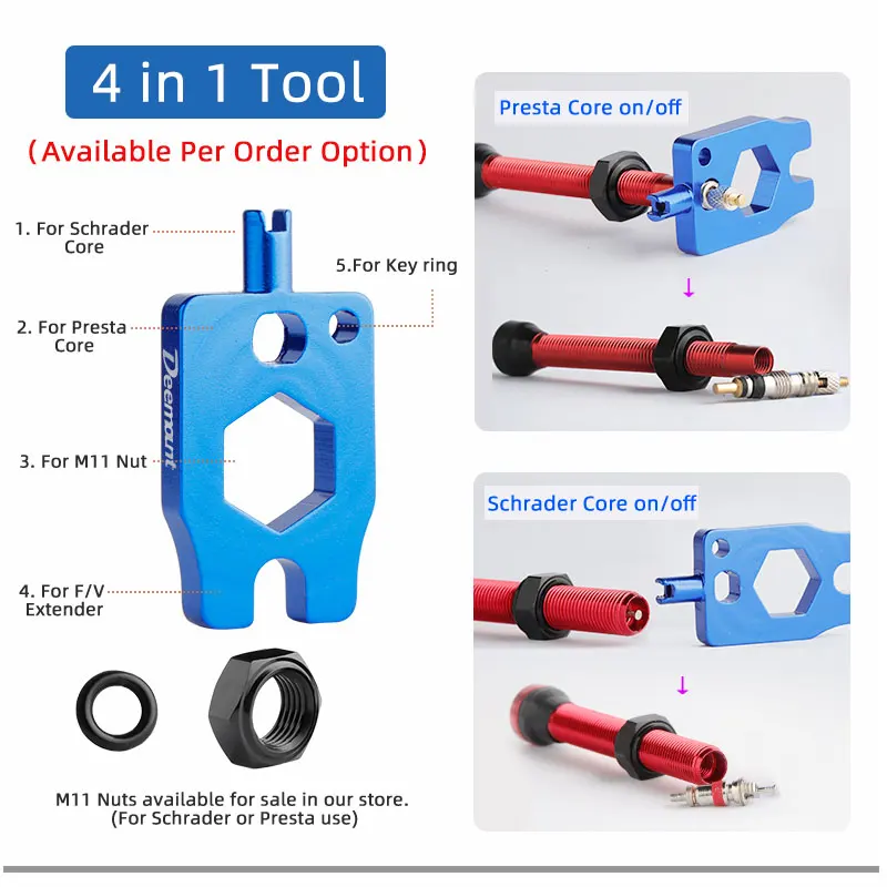 Bicycle F/V Tubeless Valve 44  - Tubeless Valve Core ulasan dan harga