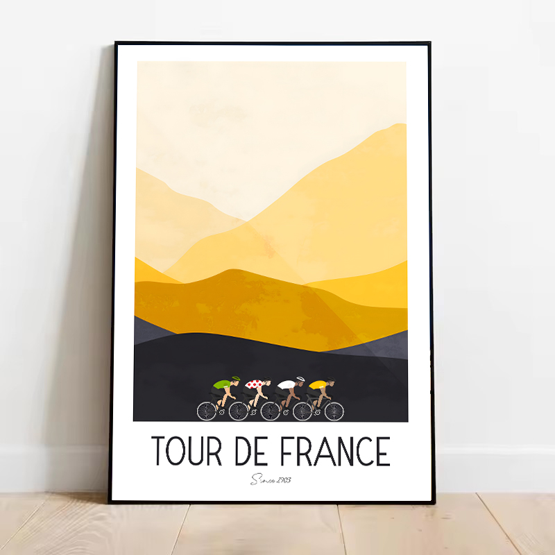 Watercolor Cycling Race Cyclis - Mountain Biking Races ulasan dan harga