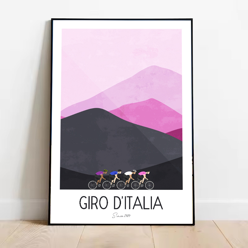 Watercolor Cycling Race Cyclis - Mountain Biking Races ulasan dan harga